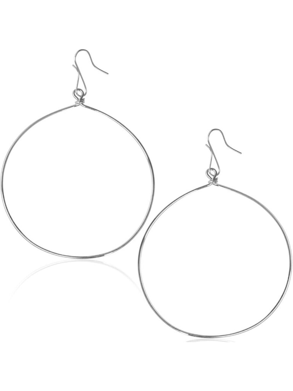 Chic Minimalist Hoop Dangle Earrings for Women - Stylish Round Drop Design